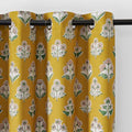 RYB HOME 100% Blackout Mustard Yellow Floral Curtains by RYBHOME