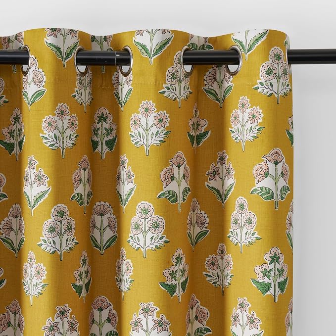 RYB HOME 100% Blackout Floral Curtains by RYBHOME