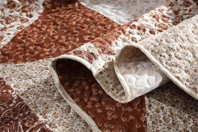 3-Piece Queen Quilt Sets with Shams Oversized Bedding Bedspread Reversible - Image 3