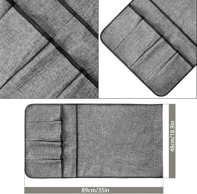 Couch Sofa Armrest Organiser Arm Chair Caddy Bedside Storage Pocket - Image 4