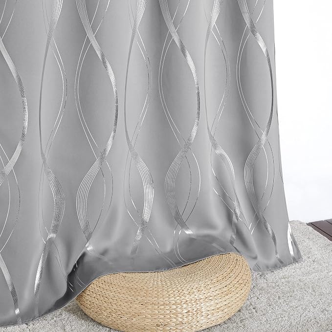 NICETOWN Living Room Curtains 102 inches Length 2 Panels Burg, Extra Long - Image 5