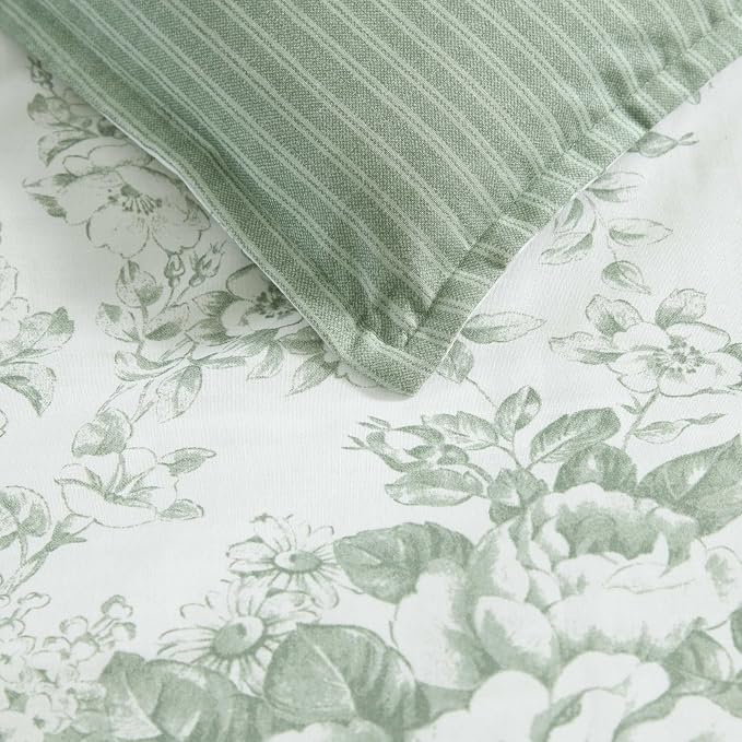 Laura Ashley – Queen Comforter Set, Reversible Floral Bedding - Image 5