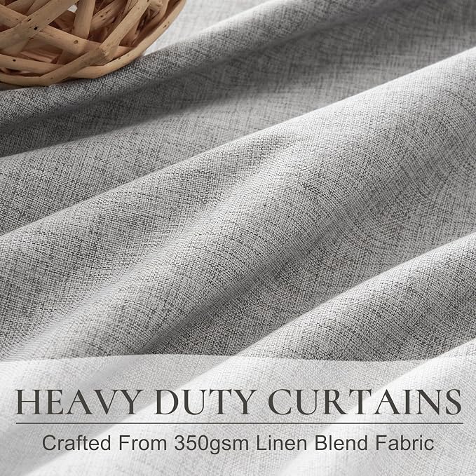 100 Inch Long Gray Blackout Curtains - Image 4