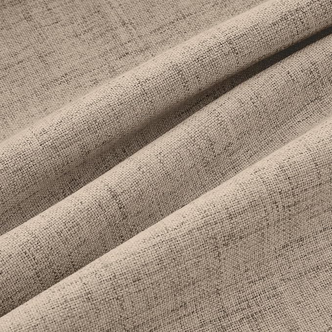 MIULEE 100% Blackout Linen Curtains 42 x 63 Inch Copper Brown 2 Panels | - Image 9