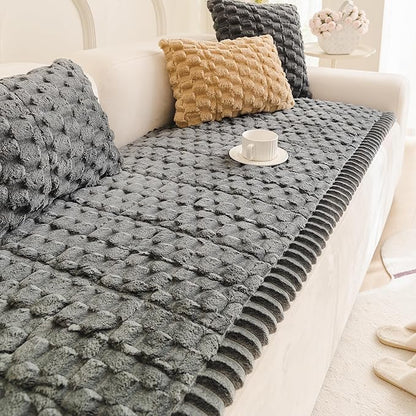 Mivnue Pet Couch Cover, Couch Covers for Dogs, Washable Dog Sofa Covers Couch Protector, Fuzzy Non Slip Couch Slipcover Pet Friendly