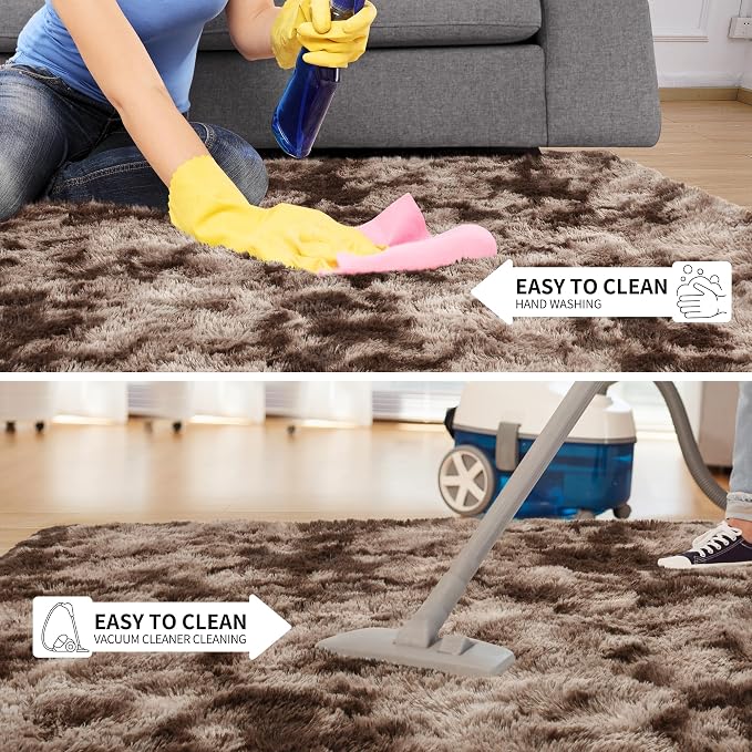 8x10 Area Rugs for Living Room Bedroom, Soft Fluffy Plush Shaggy Girls Boys - Image 6