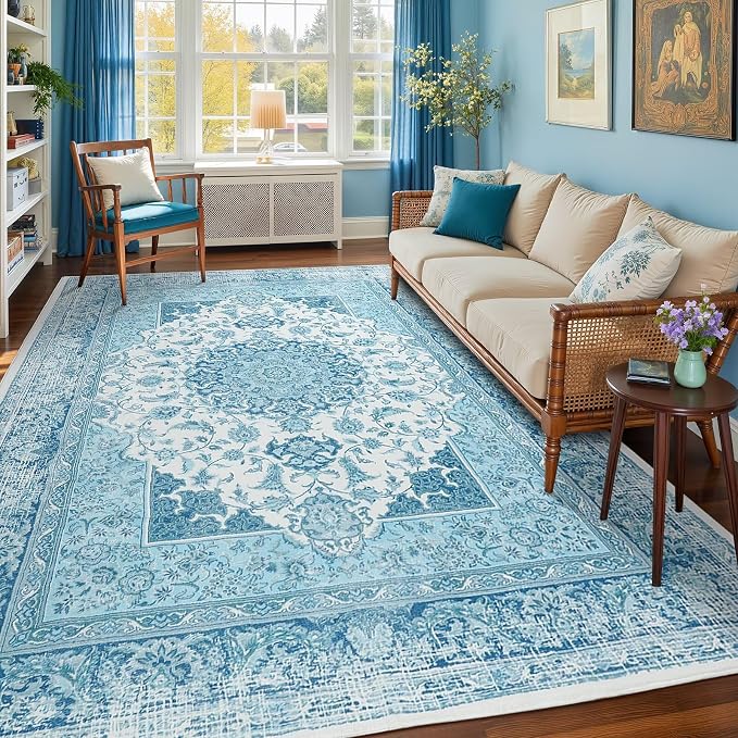 Macgace Washable Vintage Area Rug - Image 2