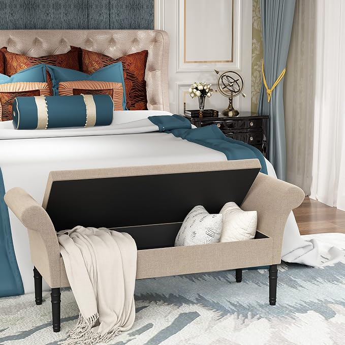 Changjie Furniture Modern Storage Bench Tufted Bed Bench Entryway Bench - Image 5