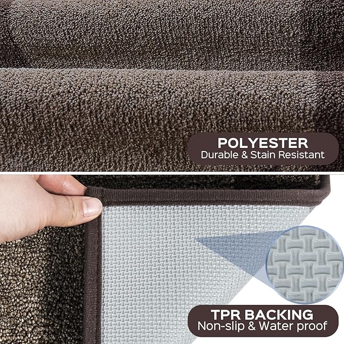 Machine Washable Kitchen Rug 24" x 36", Non Slip Kitchen Mat for Floor, Absorbent Entrance Throw Rug for Bedroom, Hallway, Bathroom, Door