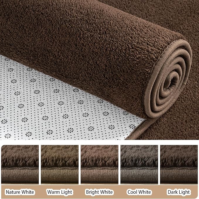 3x10 Runner Rug for Hallway, Long Runner Rugs Non Slip, Coffee | Soft Washable - Image 4