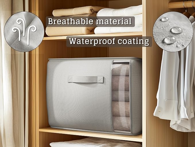 2 Pack Canvas Comforter Storage Bags - Image 2