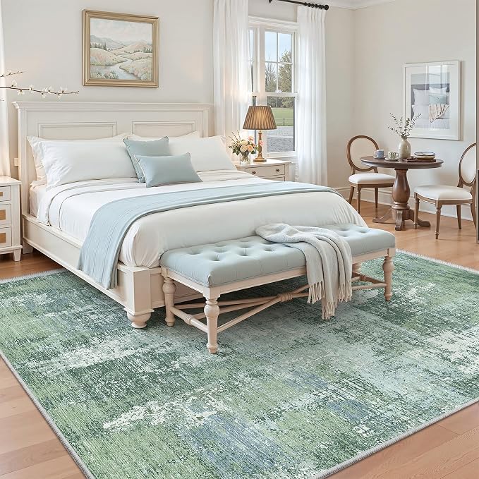 6x9 Area Rugs, Abstract Washable Rugs - Image 3