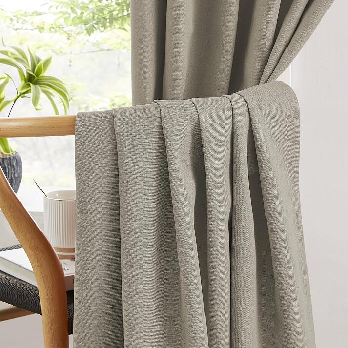 Linen 100% Blackout Curtains 108 Inches Long - Image 5