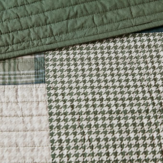 Woolrich Quilt Set Patchwork Channel Quilting, Cottege Coverlet - Image 6