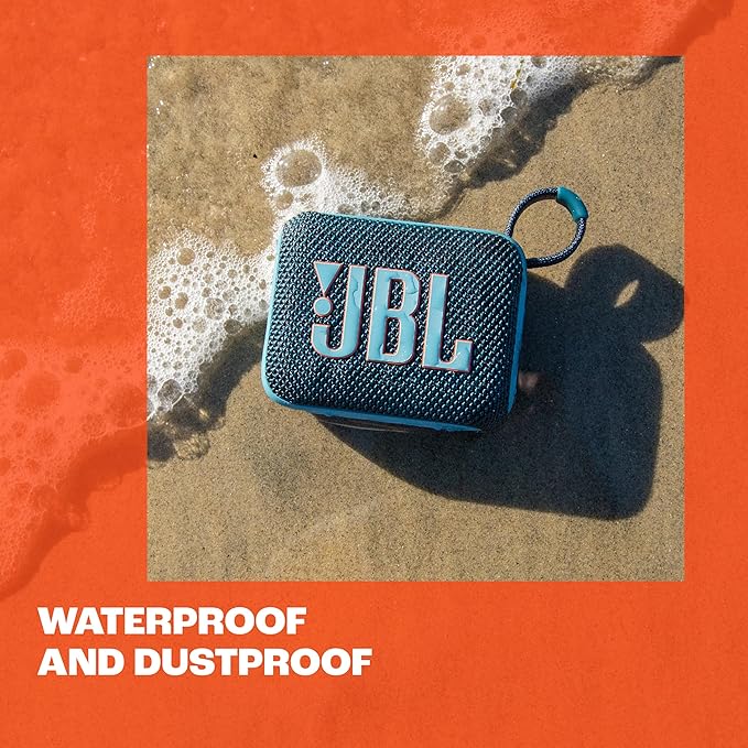 JBL Go 4 - Ultra-Portable, Waterproof and Dustproof Bluetooth Speaker, Big JBL Pro Sound with Punchy bass, 7-Hour Built-in Battery, Made in Part with Recycled Materials (Purple)