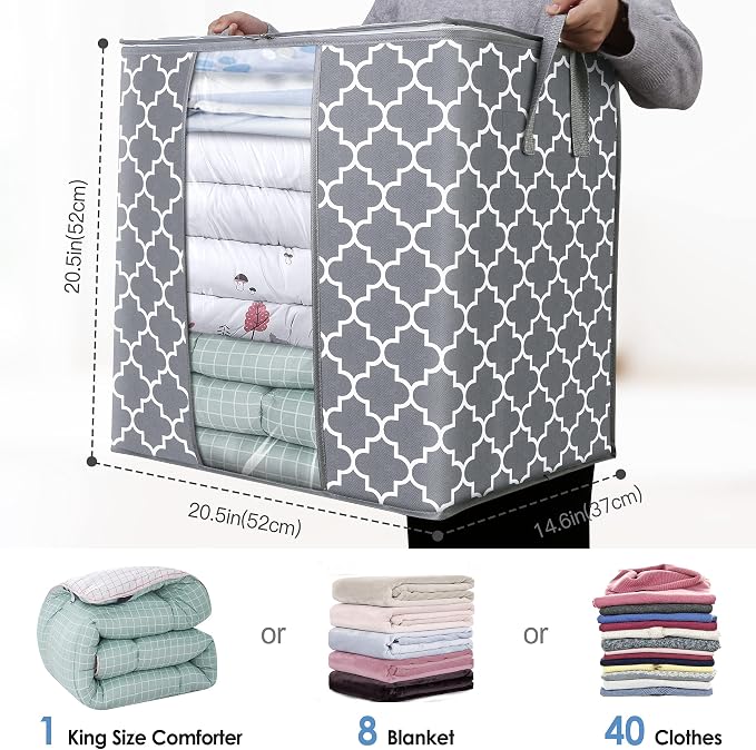 Storage Bags 6 Pack 100L Clothes Organization and Storage Containers | Large - Image 2