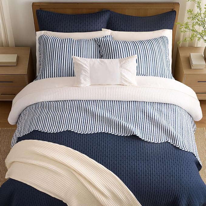 Levtex Home Cross Stitch Reversible Full/Queen Quilt Set - Image 3