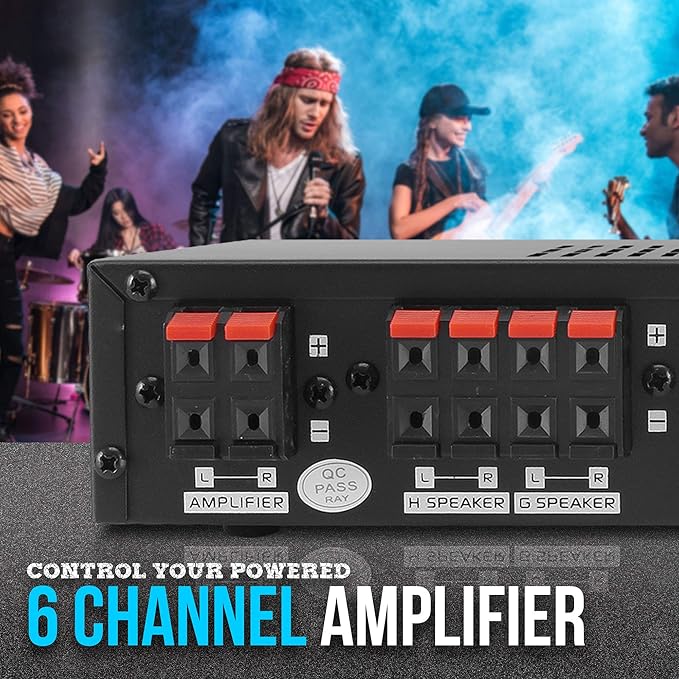 Pyle Premium New and Improved 8 Zone Channel Speaker Switch Selector Switch Box Hub Distribution Box for Multi-Channel High Powered Stereo Amplifier A/B/C/D Switches | 6 Pairs Of speakers - PSS8