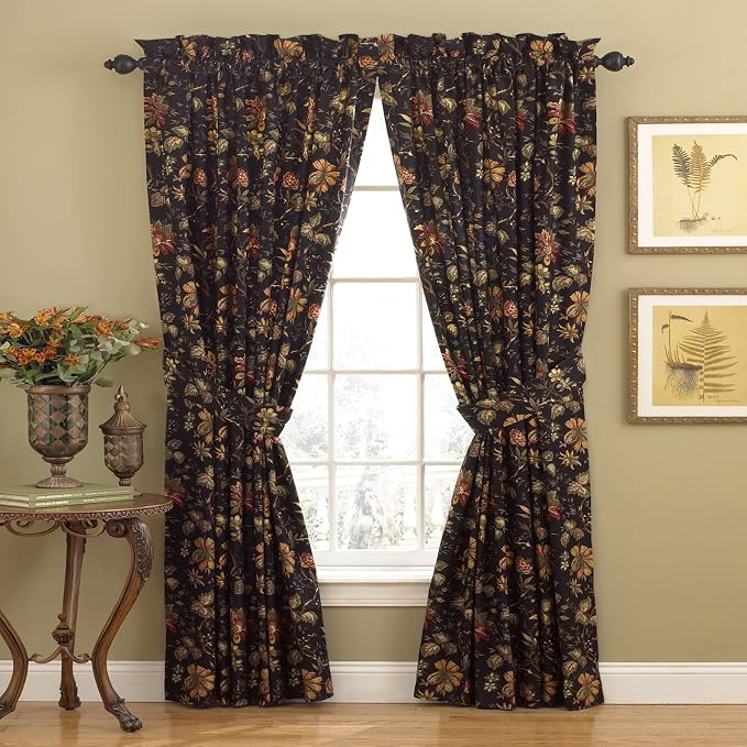 Waverly Felicite Noir Window Panel by Waverly
