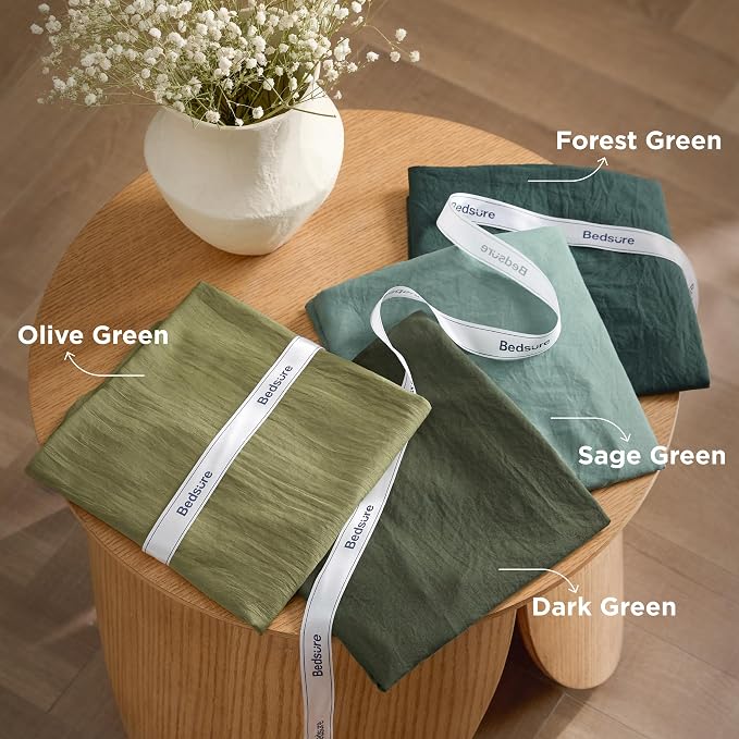 Bedsure King Comforter Set, Dark Green Soft Prewashed Bedding - Image 8
