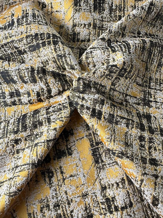 OctoRose 3 Side Zipper Upholstery Thick Linen Tweed-Yellow, Full Size Futon Cover Sofa DayBed Mattress Slipcover (Tweed-Yellow, Full Size)