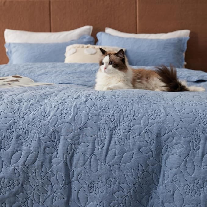 Bedsure Quilt Queen Size Bedspread, Thin Comforter, Stitch-Free Quilt-Tech - Image 9