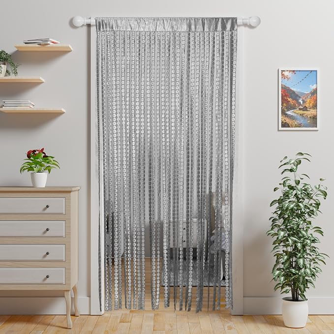 Vintage Copper Coin Pattern Door Curtain by Unknown