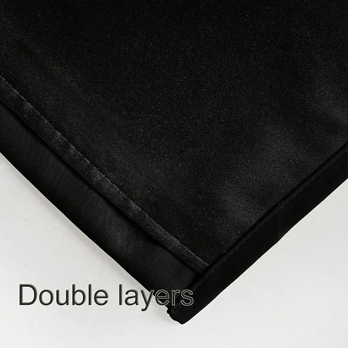 100% Blackout Curtains 40 x 63 Inch/Black Curtains 2 Panels - Image 6