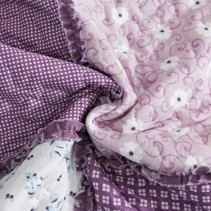 Etwel Lightweight Patchwork Queen Size Quilt Set - Image 9