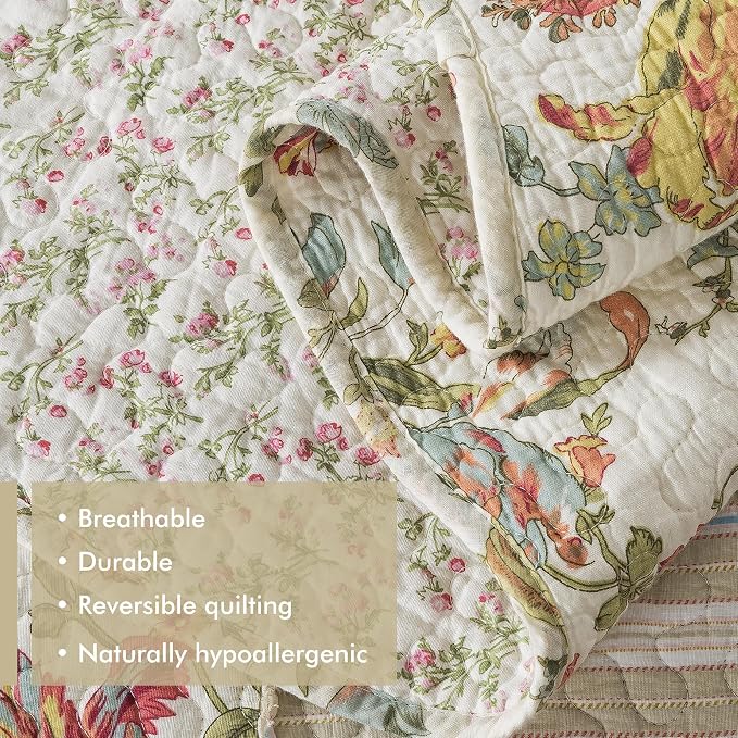 Etwel 100% Cotton Patchwork Queen Size Quilt Set - Image 5