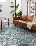 Loloi II Skye Collection SKY-03 Denim/Natural 5'-0" x 7'-6" Area Rug