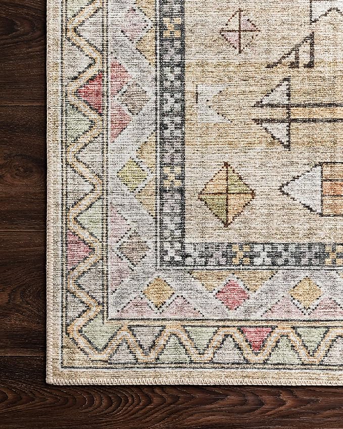 Loloi II Skye Collection SKY-04 Gold/Blush 3'-6" x 5'-6" Accent Rug