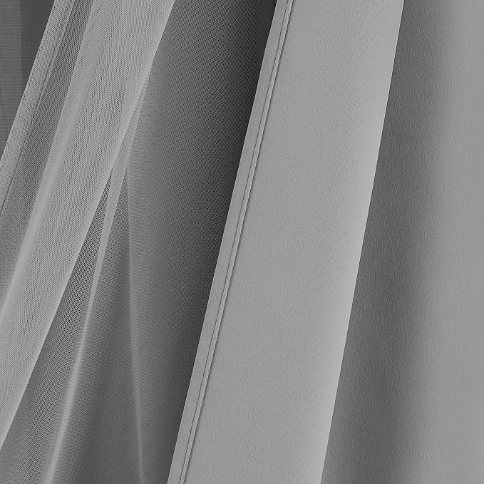 Bujasso Grey 90% Blackout Curtains - Image 3