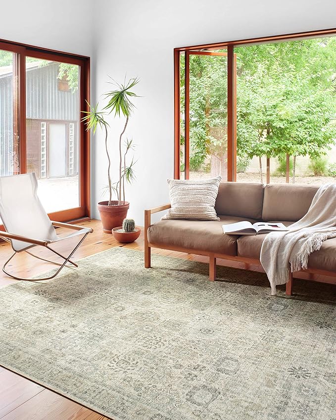 Loloi Skye Collection SKY-14 Natural/Sage 2'-6" x 10'-0" Runner Rug
