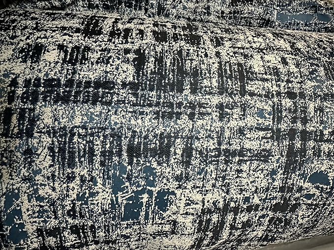 OctoRose 3 Side Zipper Upholstery Thick Linen Tweed Blue, Full Size Futon Cover Sofa DayBed Mattress Slipcover (Tweed-Blue, Full Size)