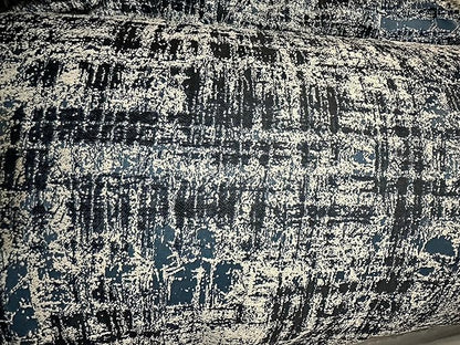 OctoRose 3 Side Zipper Upholstery Thick Linen Tweed Blue, Full Size Futon Cover Sofa DayBed Mattress Slipcover (Tweed-Blue, Full Size)