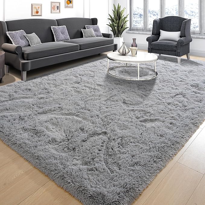 Area Rugs 9x12 for Living Room, Super Soft Fluffy Rugs for Bedroom, Modern - Image 2