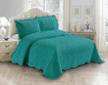 Fancy Linen 3pc Embossed Coverlet Bedspread Set Oversized Bed Cover Solid by Fancy+Linen