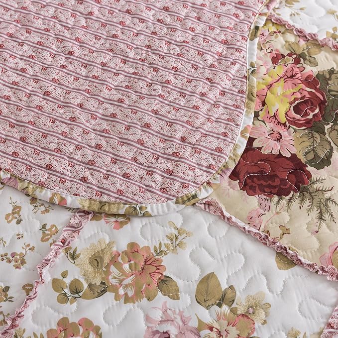 Etwel Lightweight Patchwork King Size Quilt Set - Image 9