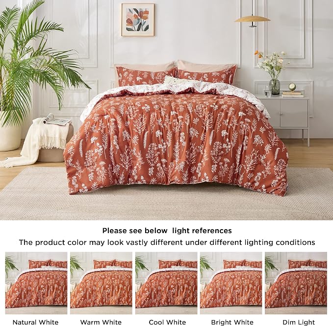 Bedsure Terracotta King Comforter Set - Image 6