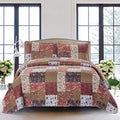 SLPR - Red Riches Patchwork Quilt Set, Fall Bedding, King by SLPR