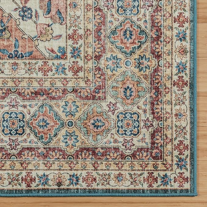 Gertmenian Indoor Boho Area Rug - 6x9 Medium, Non Slip, Super Strong, Ideal for High Traffic Areas in Bedroom, Living Room, Kitchen - Cinzia, Bronze, 28507
