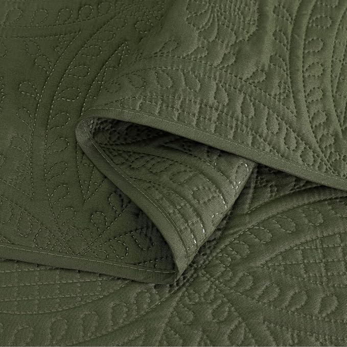 Chezmoi Collection Austin 3-Piece Oversized Bedspread Coverlet Set - Image 6