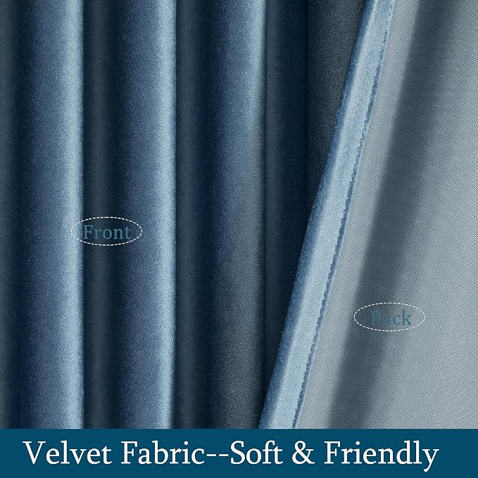 PRIMROSE Velvet Curtains 120 inch Long - Image 4