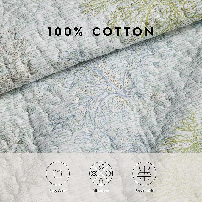 Laura Ashley - Twin Quilt Set, Reversible Cotton Bedding - Image 8