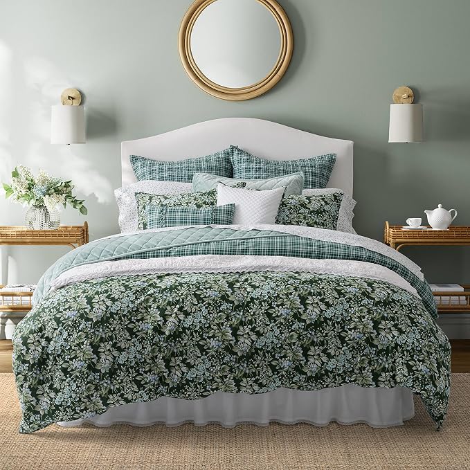 Laura Ashley – Queen Comforter Set, Reversible Floral Bedding by Unknown