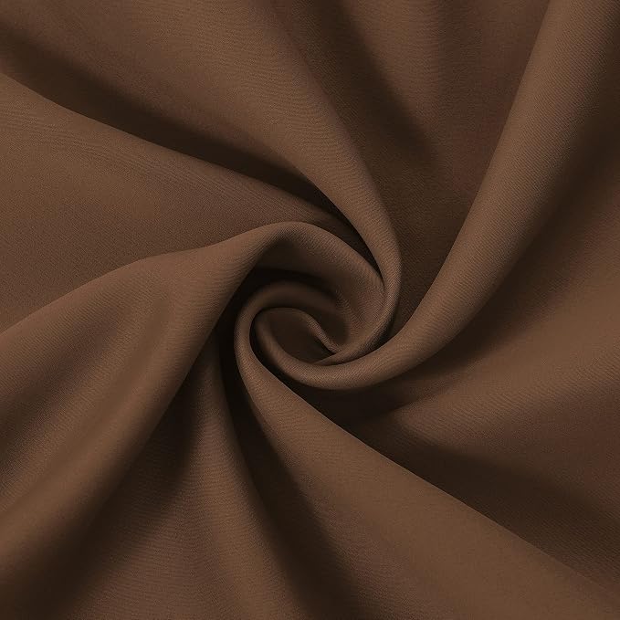 Diraysid Chocolate Brown Grommet Blackout Curtains - Image 9