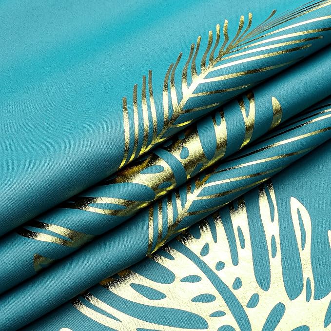 Teal Blackout Curtains 72 Inches Long, Grommet Curtains - Image 8