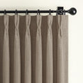 Natural Linen Blackout Short Curtains 63 Inches Long by PleatedDrapes