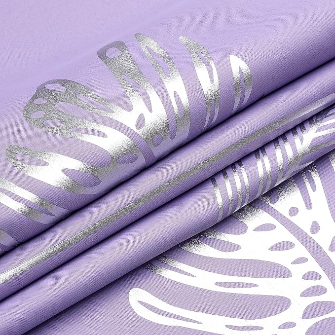 Lilac Blackout Curtains for Living Room, Room Darkening Curtains - Image 8